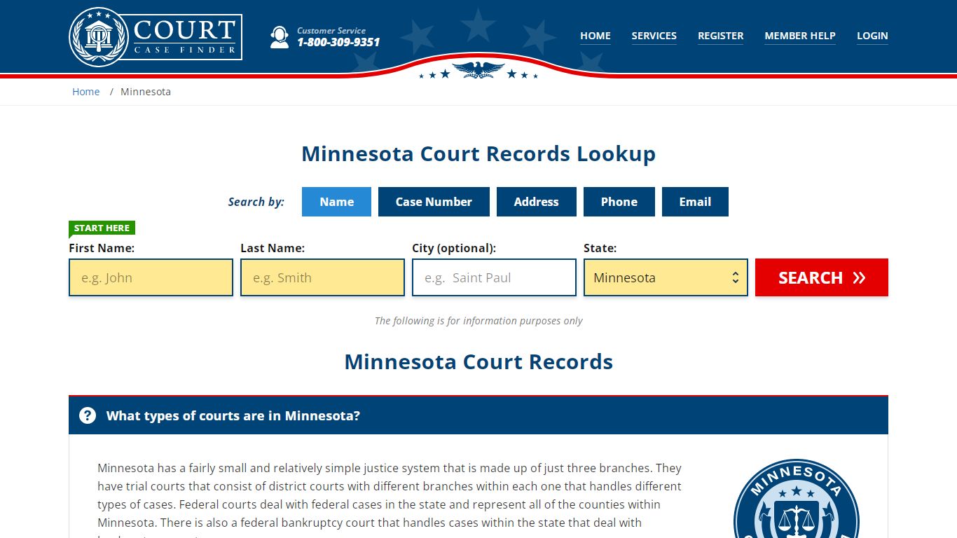 Minnesota Court Records Lookup - MN Court Case Search